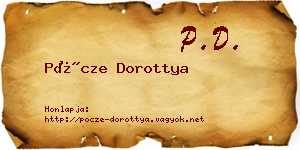 Pöcze Dorottya névjegykártya