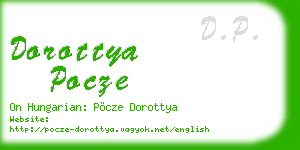 dorottya pocze business card