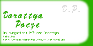 dorottya pocze business card